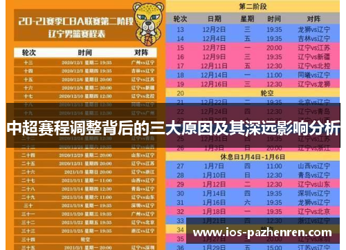 中超赛程调整背后的三大原因及其深远影响分析 中超赛程调整背后的三大原因及其深远影响分析